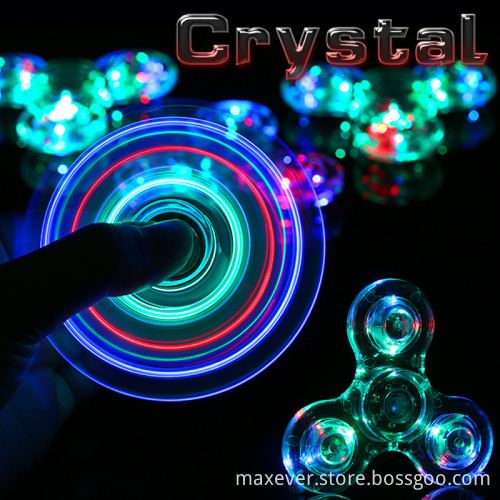 OEM Made LED Light Fidget Spinner Crystal LED Hand Spinner